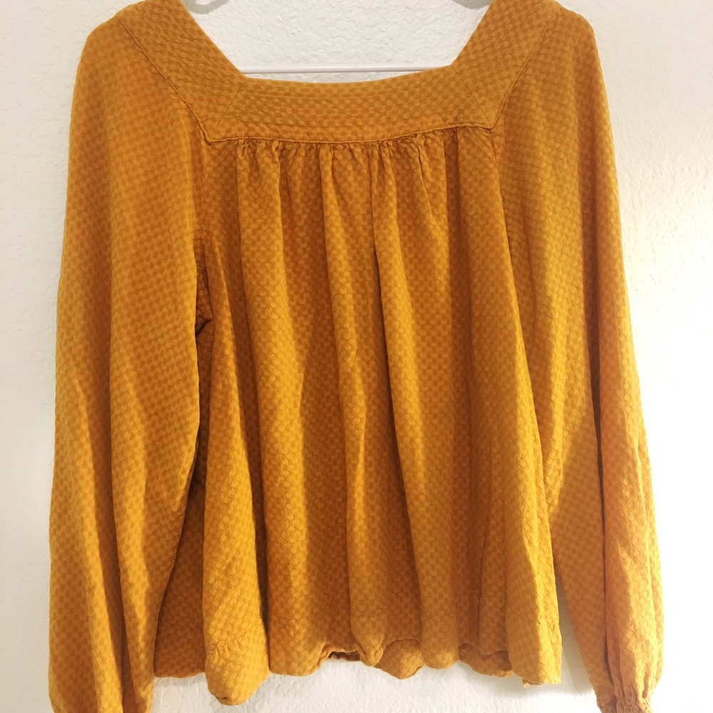 TARGET yellow long sleeve blouse! Barely ever worn